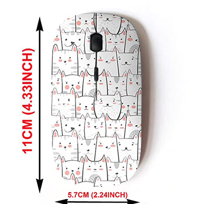 Wireless Mouse: CJCBROES 2.4G Cute Pattern Design – Side View