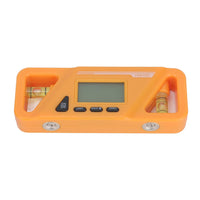 Digital Level Inclinometer, Portable LCD Screen Mini Digital Level Data Lock Plastic for Timber Processing(Yellow)