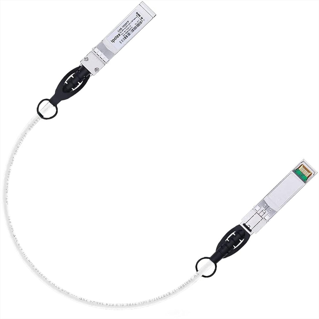 Colored 10G SFP+ Twinax Cable, Direct Attach Copper(DAC) Passive Cable, 0.25m (0.82ft) in White, for Cisco SFP-H10GB-CU0.25M, Meraki, Ubiquit, Mikrotik, Intel, Fortinet, Netgear, D-Link and More