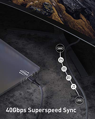 Thunderbolt Maxonar: Maxonar 6.6ft Thunderbolt 4 Cable – Close-up Detail