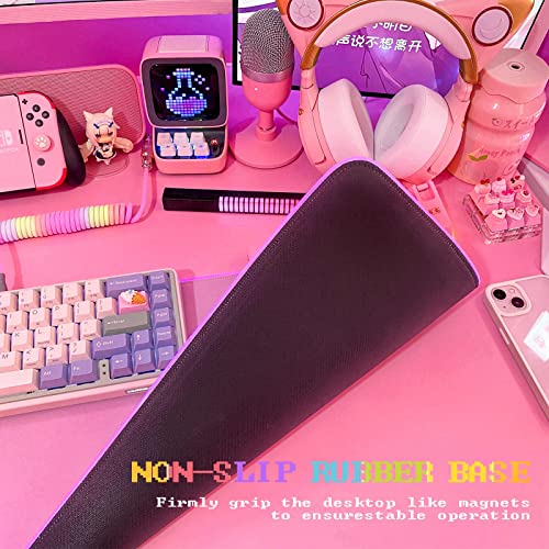 Gaming Pad: JMIYAV Pink RGB Gaming Mouse Pad 31.5x12 Inch – Packaging
