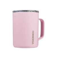 Corkcicle Coffee Mug, Insulated Travel Coffee Cup with Lid, Stainless Steel, Spill Proof for Coffee, Tea, and Hot Cocoa, Rose Quartz 16 oz