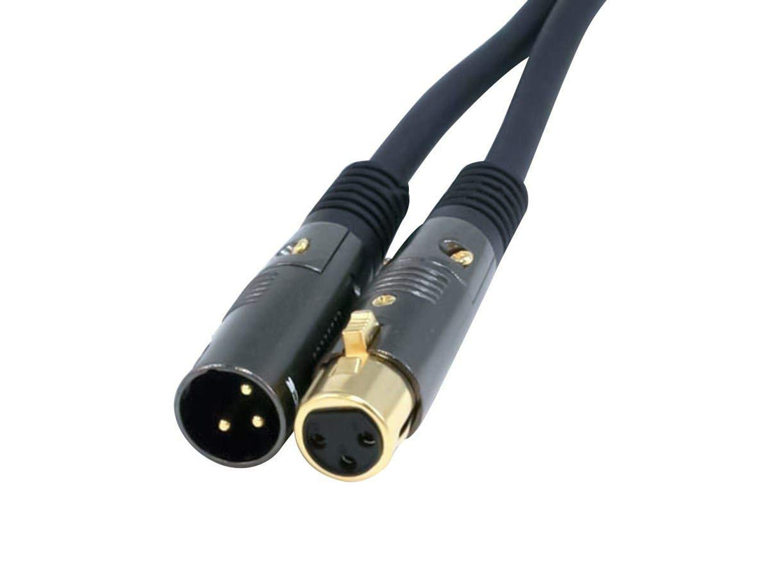 Monoprice 104750 3-Feet Premier Series XLR Male to XLR Female 16AWG Cable(Gold)