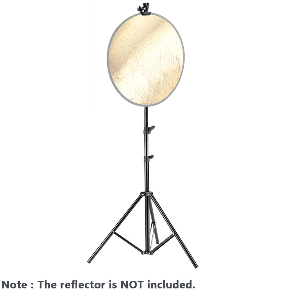 Neewer 6 feet/190 Centimeters Photo Studio Photography Light Stand with Heavy-Duty Metal Clamp Holder for Reflectors