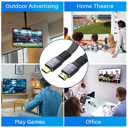 Flat HDMI Cable: 25 Feet 4K High-Speed Braided Cord – Packaging