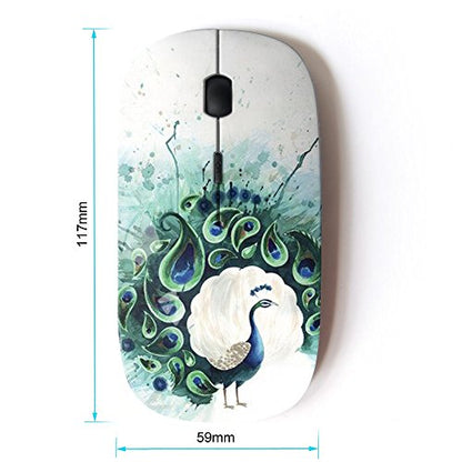 Kawaiimouse Optical: KawaiiMouse 2.4G Wireless Mouse Teal – Side View
