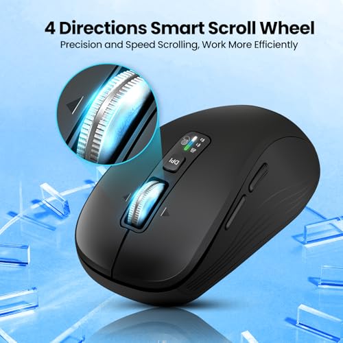 Mouse Bluetooth: Premium Wireless Mouse with 2 Bluetooth – Front View