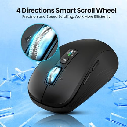 Mouse Bluetooth: Premium Wireless Mouse with 2 Bluetooth – Front View