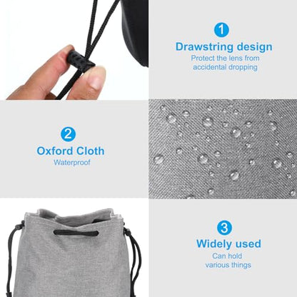 PATIKIL Soft Drawstring Lens Case – In Use