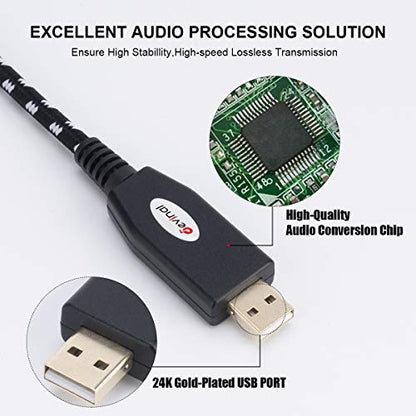 XLR Audio: Devinal USB to Dual XLR Male Output Cord – In Use