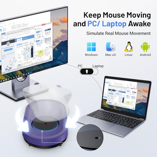 HONKID Undetectable Mouse Mover Jiggler with ON/Off Switch – In Use