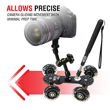 Vidpro SK-22 Professional Skater Dolly – Close-up Detail