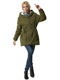 Eleter Women's Winter Warm Coat Hoodie Parkas Overcoat Fleece Outwear Jacket with Drawstring