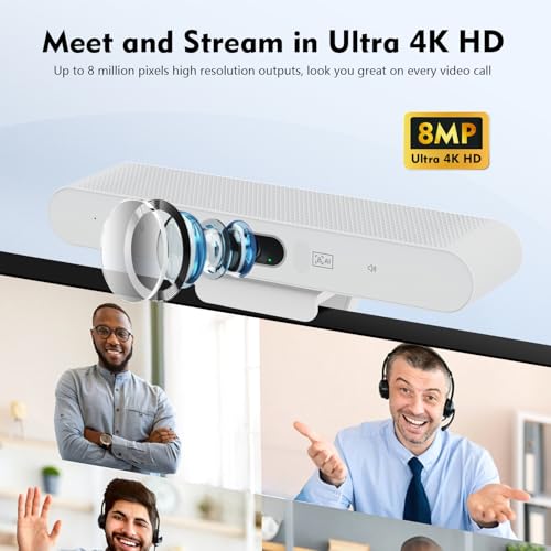 Video Speaker: TOALLIN 4K Webcam with Microphone and Speaker – Close-up Detail