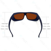 FreeMascot OD 4+ 190nm-550nm / 800nm-1100nm Wavelength Professional Laser Safety Glasses for 405nm, 450nm, 532nm, 808nm,980nm,1064nm, 1080nm, 1100nm Laser (Style 5)