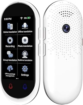 Language Translator, 2-in-1 Instant Voice and Photo Translator Device, Portable AI Real Time Language Translation in 138 Languages for Learning, Travel and Business