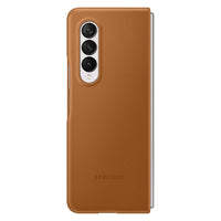 Samsung Galaxy Z Fold 3 Official Leather Case, Leather Protective Cover, International Version (Camel)