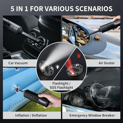 Cordless Car Vacuum: Maishen M3 Ultra Black 5-IN-1 Portable – Close-up Detail