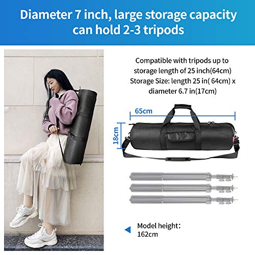 HEMMOTOP Tripod Bag: 25.6x7x7in Tripod Carrying Case Heavy – Size Reference