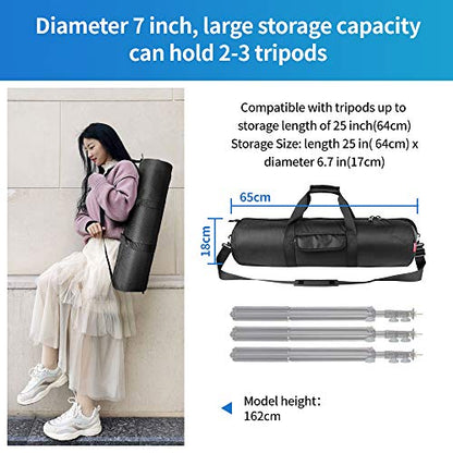 HEMMOTOP Tripod Bag: 25.6x7x7in Tripod Carrying Case Heavy – Size Reference