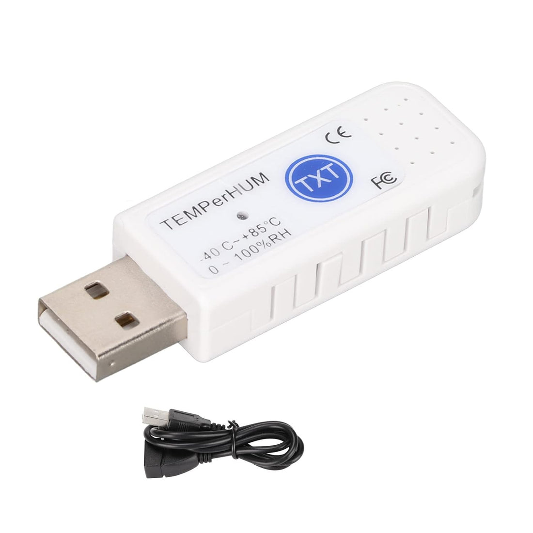 Computer USB Thermometer Data Logger, Plug and Play Free PC Software for Logging Temperature with Email Alarm, for Temperature and Humidity Data