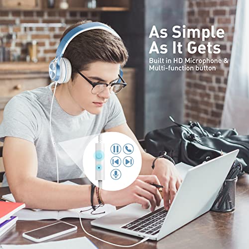 Headphones Ailihen: Ailihen Kids Headphones with Microphone – Side View