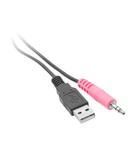 SIIG CE-KV0211-S1 USB HDMI KVM Cable with Audio and Mic