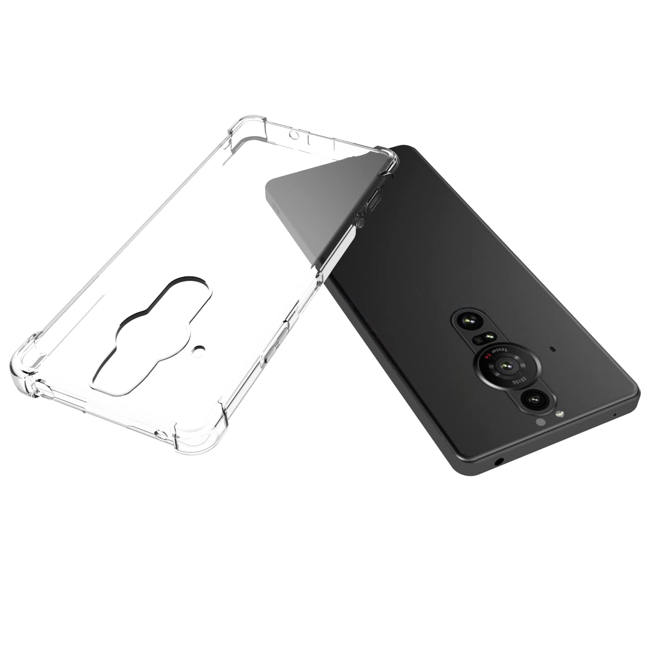 USTIYA for Sony Xperia Pro-i Case Clear Crystal TPU Four Corners Protect Camera Cover Transparent Soft Phone Case