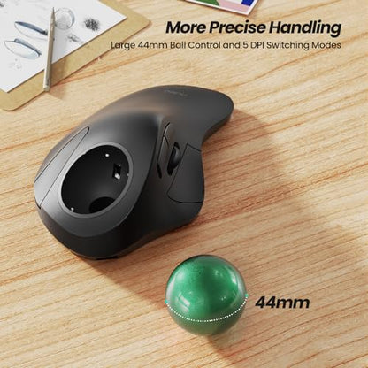 Trackball Mouse: Nulea Wireless Ergonomic Rechargeable – In Use