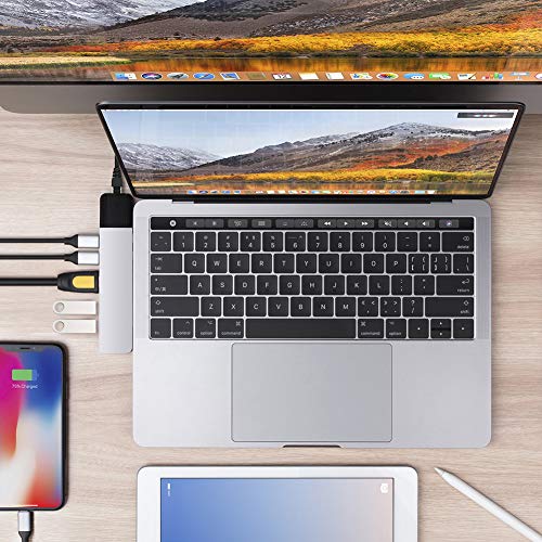 Hyperdrive Hub: Premium 6-in-2 USB-C Hub for MacBook Pro Air – Side View