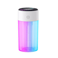 Mini Humidifier, 350ML Small Personal USB Cool Mist Humidifiers with Colorful Light, 2 Spray Modes, Auto Shut-Off, Ultra-Quiet Portable Air Humidifier for Car Home Bedroom Office Desktop (Clear)