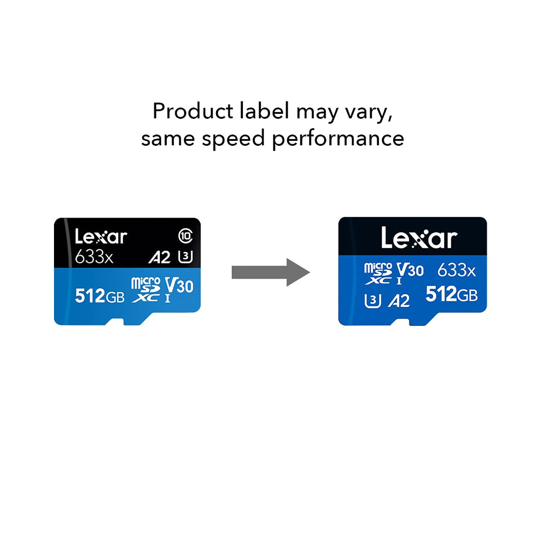 Lexar 512GB microSDXC High-Performance 633x Card with Adapter
