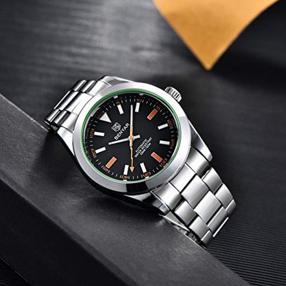 BENYAR Men's Automatic Mechanical Watch – Close-up Detail