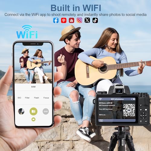 Digital Camera: 8K WiFi 64MP Vlogging Camera for YouTube – In Use