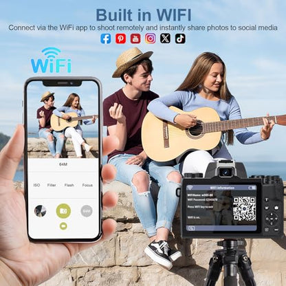 Digital Camera: 8K WiFi 64MP Vlogging Camera for YouTube – In Use
