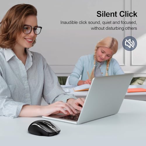 Wireless Mouse: TECKNET BT5.0/3.0 2.4G Rechargeable 4800 – Back View