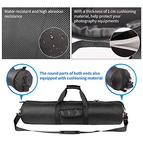 HEMMOTOP Tripod Bag: 25.6x7x7in Tripod Carrying Case Heavy – Close-up Detail