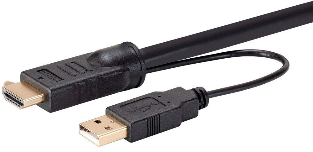 Monoprice - 136645 HDMI USB Combo Cable - 10 Feet, 4K@60Hz, High Dynamic Range (HDR) for KVM Switches - Switch Series Black