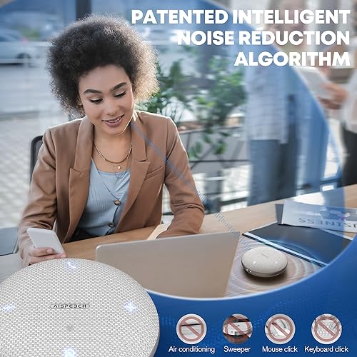 AISPEECH Bluetooth Conference Speakerphone M4 – Close-up Detail