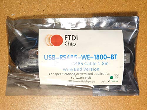RS485 FTDI: FTDI USB-RS485-WE-1800-BT Cable 1.8M Wire End – Front View