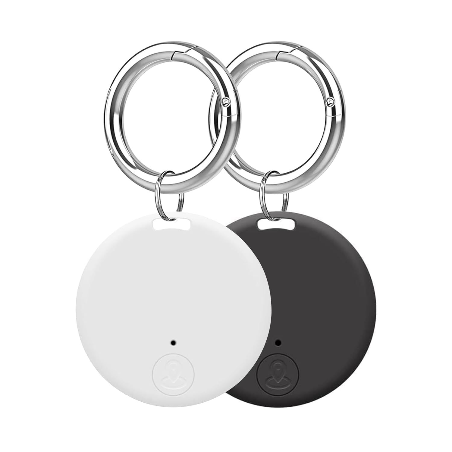 Aircawin Mini GPS Tracker, Key Item Finder Locator,No Monthly Fee App for iOS/Android 2023 Latest,Portable Anti-Lost Bluetooth Tag Item Tracker for Luggages/Kids/Pets/Phone/Wallet/Bag-2Pcs-Black+White