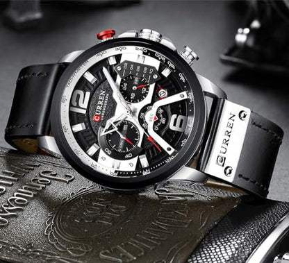 Fanmis Mens Luxury Watches: Business Chronograph Dress Watch – Close-up Detail
