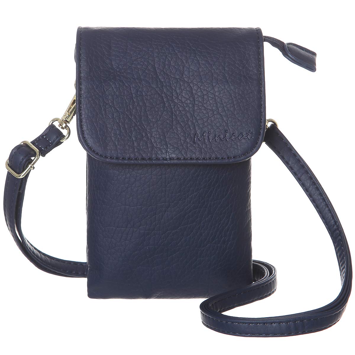 MINICAT Roomy Pockets Series Small Crossbody Bags Cell Phone Purse Wallet for Women(Upgraded-Dark Blue)