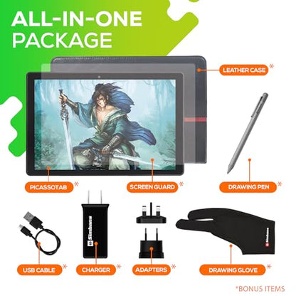 PicassoTab X: Premium Digital Graphic Drawing Tablet – Packaging