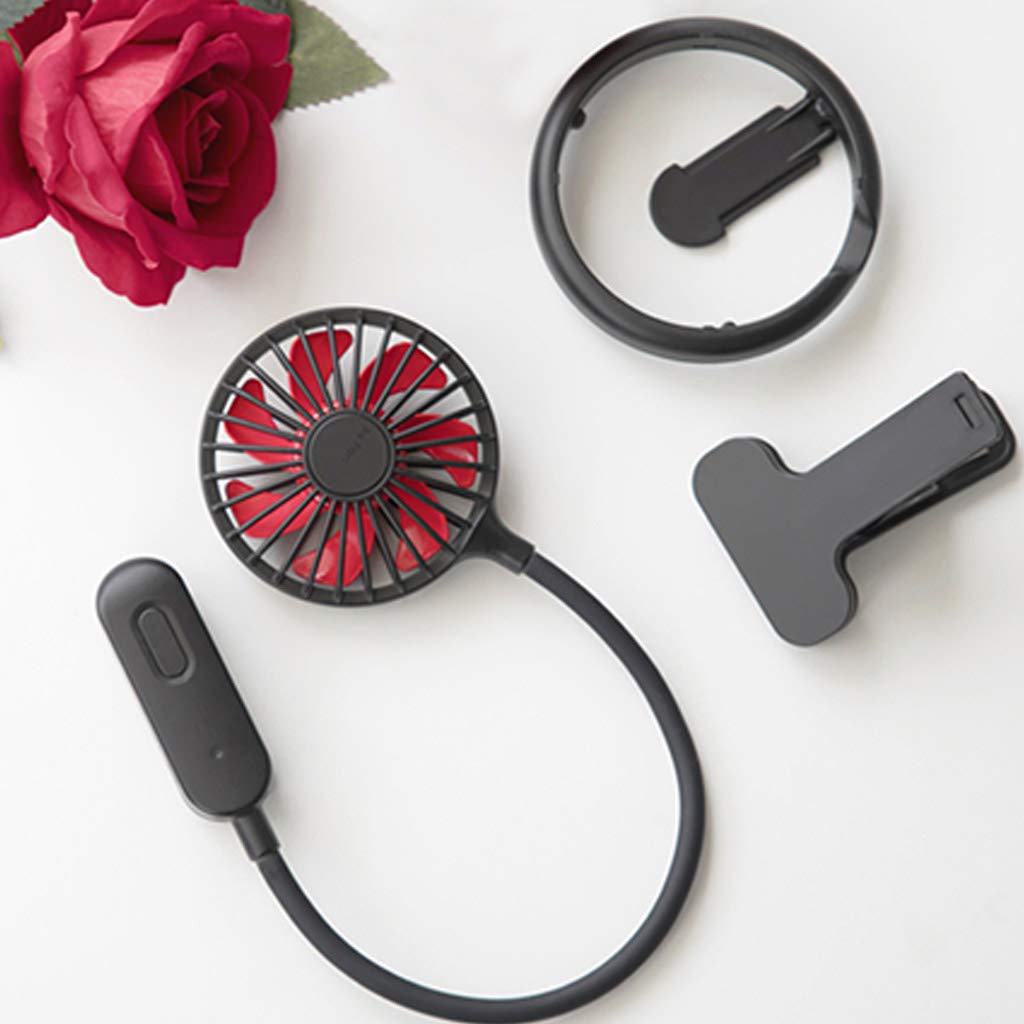Stebcece ✪ Mini Desk Fan Handheld USB Cooling Fan Hanging Neck Personal Fan for Bedroom Outdoor Camping Travel Energy Saving