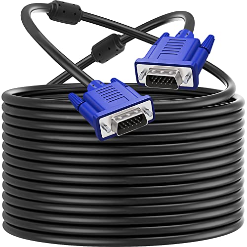 VGA Male: PASOW HD15 Male to Male Cable – Front View