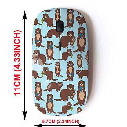 Wireless Mouse: 2.4G Cute Pattern Design – Side View