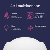 Atrim Z-Wave 800 Series 4-in-1 Multi-Sensor - Smart Home Automation Sensor - Measures Temperature, Motion, Light - White