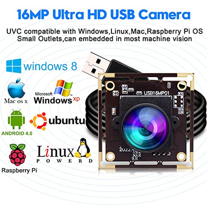 ELP 16MP Wide Angle USB Camera Module with 170degree – Close-up Detail
