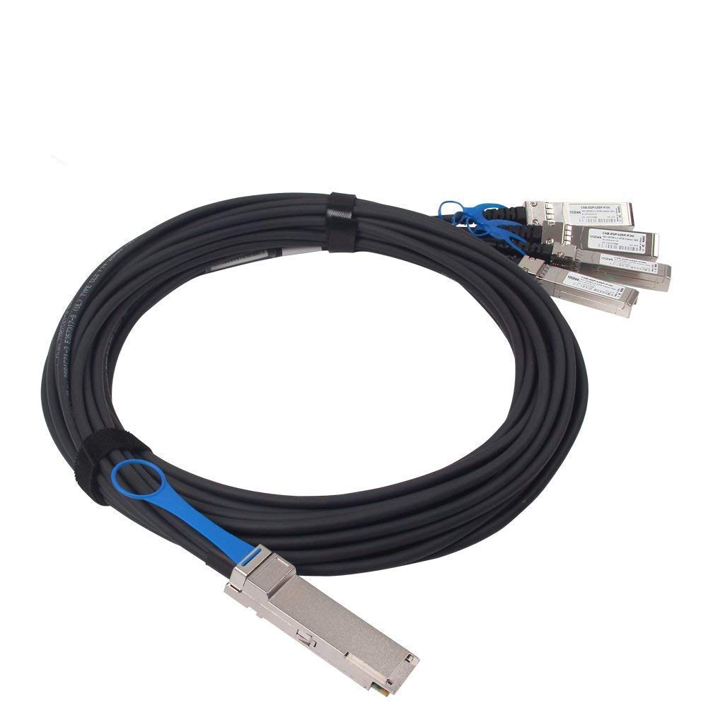 10Gtek 100Gb/s for Arista CAB-Q-4S-100G-2M, QSFP28 to 4X 25G SFP28 Breakout DAC, 2-Meter